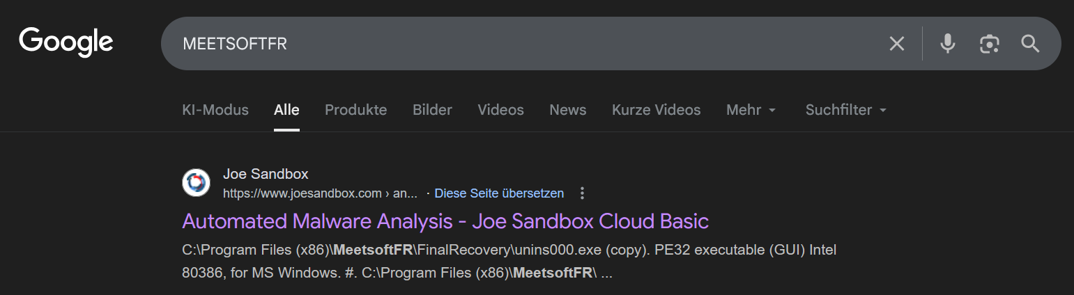 google results for MEETSOFTFR